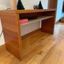 Contemporary Hall / Console Table  Solid Wood & Glass Shelf Image 2