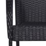 Stackable Outdoor Chairs 6 pcs Poly Rattan Black Image 2