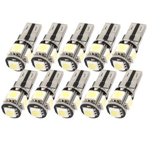 10x T10 5 LED W5W 194 5050 SMD Free Auto Wedge Car 5Led Light Parking Bulb 5SMD DC 12V 100X