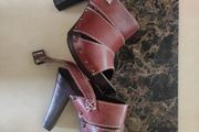 Marks &amp; Spencer Brown Leather Heel Sandel