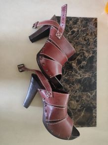 Marks & Spencer Brown Leather Heel Sandel