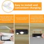 LED Motion Sensor Lights Indoor, Rechargeable Cupboard Lights with 3 Modes, Stick-On Dimmable Wireless USB Wardrobe Light for Drawer, Shelf, Stairs, Hallway, Under Cabinets, Warm White(4 Pack) [Energy Class A+] Image 7