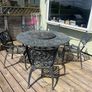 Cast Iron Black Large Table & Chairs Image 2