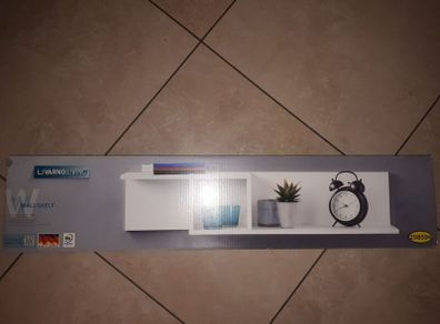 Long White Decorative Shelf New