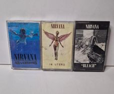 Nirvana Original 90s Cassette Tapes Excellent Condition (Nevermind, In Utero, Bleach)