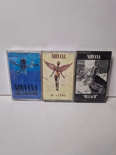 Nirvana Original 90s Cassette Tapes Excellent Condition (Nevermind, In Utero, Bleach)