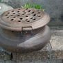 Antique copper Italian bed warmer, Planter Pot, Garden Throw Image 3