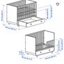 IKEA MYLLRA Cot with large drawer in white - Excellent Condition Image 7