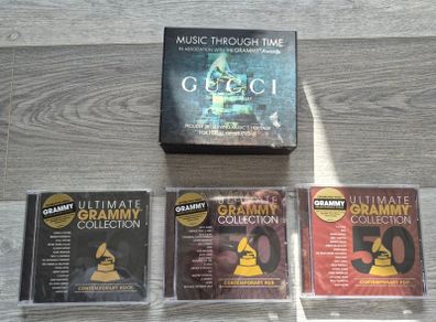 Grammys w/GUCCI Music Through Time 3 CD Compilation Rock Pop R&B Box Set