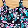 Black Floral Summer Dress with Straps Image 3