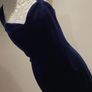 Midnight blue velvet dress Image 3