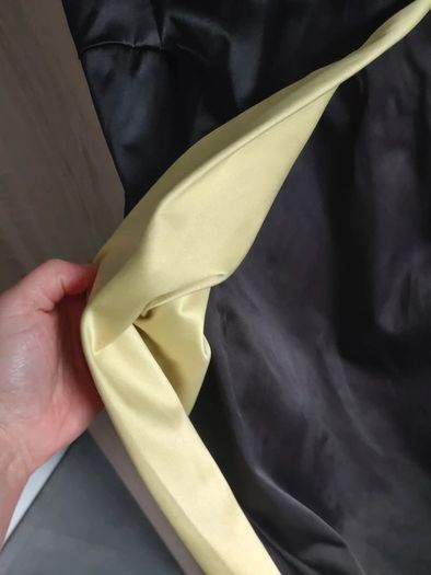 inspired by Angelina Jolie style dress size small strapless black yellow