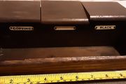 antique wooden inkwell stand, tub 3