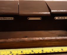 antique wooden inkwell stand, tub 3