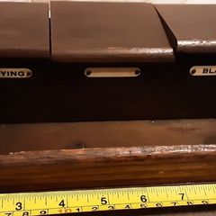 antique wooden inkwell stand, tub 3