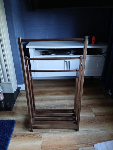 Dark Wooden towel rack bought off amazon