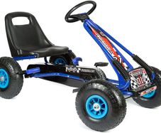 Kids Racing Car Go Kart Cart With Rubber Wheels