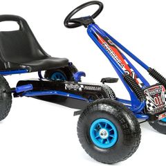 Kids Racing Car Go Kart Cart With Rubber Wheels