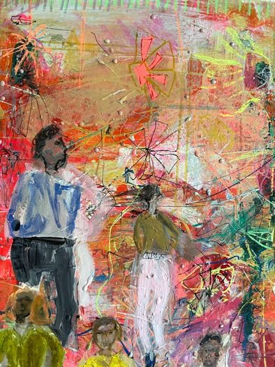 Original Abstract Painting Dublin Figurative Art Production Company Film TV