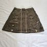 The Kooples Green Khaki Denim Cargo Skirt Image 3