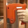 Cordless 4V Nail Gun with Storage Bag & 2,000 Staples, Uses Type 53 Staples & 180 Nails Image 2