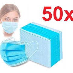 50x (1 box) New Protection 3-Layers Fabric Mouth Cloth Nose Face Mask #857