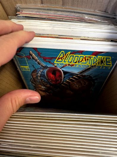 Image Long Comic Box w 275 comics for Sale