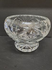 Crystal heavy round bowl