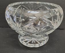 Crystal heavy round bowl