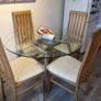 Glass top table & 4 chairs Image 2