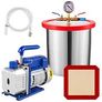 3 CFM 1/4HP Vacuum Pump & 13L Vacuum Chamber Kit for HVAC A/C Refrigeration Image 7