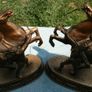 A Pair Of Antique  Marly Horses 7" X 8,4" Image 5