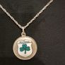 Vintage sterling silver pendant with enamel Image 2