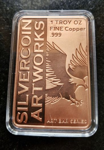 1 Troy Oz Copper Art Bar