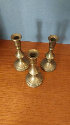 Fabulous Collection of Five Assorted Vintage/Antique Brass Candlesticks - Priced as a Collection, But Can be Sold Separately
