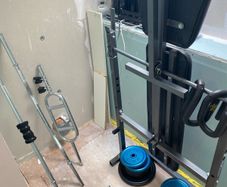 Weights bench and free weights