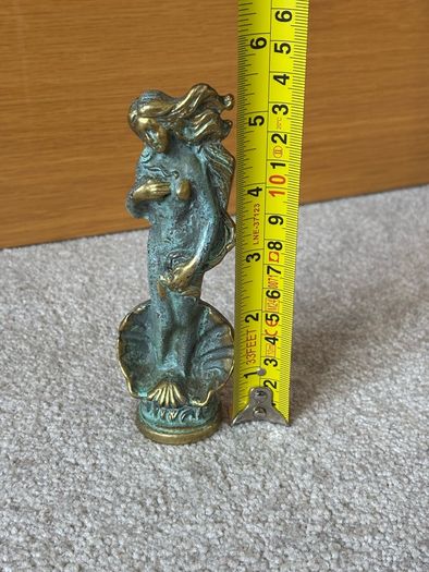 Vintage Brass Statuette Depicting The Birth Of Venus