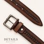 Unisex Genuine Leather Tooled Belt Vintage Floral Western Leather Belt Image 8