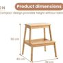 Step Stool 2 Tier Foot stool Suitable Kitchen Sink/Bath Stool/Bathroom Sink Assistance/Office Stool Image 2