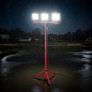 15000 Lumens, Three-Head Portable Camping Light with Individual Switch, Tripod Stand, 3.3 m Power Cord, for Indoor Outdoor Job Site Construction, IP65 Waterproof Image 8