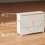 Chest of Drawers for Bedroom with 7 Drawers, Fabric Storage Drawer, Tall White Hallway Storage Unit Image 7