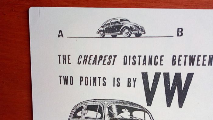 Vw Beetle Reproduction Irish Advert Poster Ireland, Irish Memorabilia
