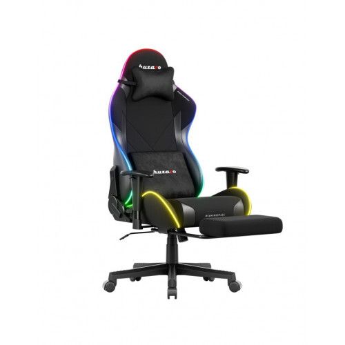 Huzaro Force 5.7 Black RGB Gaming Chair with Extendable Footrest