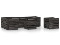 main image for ad 7 Piece Garden Lounge Set Grey Impregnated Pinewood
