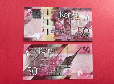 Kenya. 50. Shillings  2019. Pick 52a. ( Uncirculated )