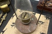 Vintage Copper Duplex Oil Lamp with Anchor Brand Chimney