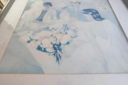 Frames Large Print White And Blue.