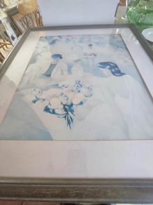 Frames Large Print White And Blue.