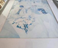 Frames Large Print White And Blue.