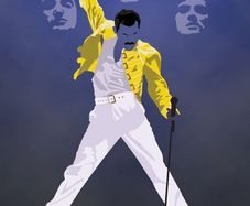 Queen - Freddie Mercury 1946 - 1991 - Rare Mini Print/Poster